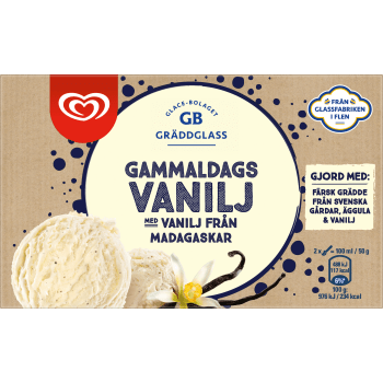 Glass Gammeldags vanilj 500ml GB Gräddglass.