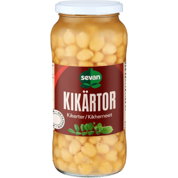 Kikärtor i saltlag 560g Sevan.