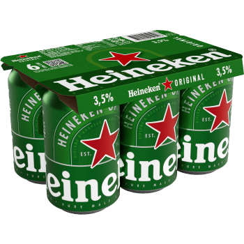 Öl 3.5% 6-p 33cl Heineken.