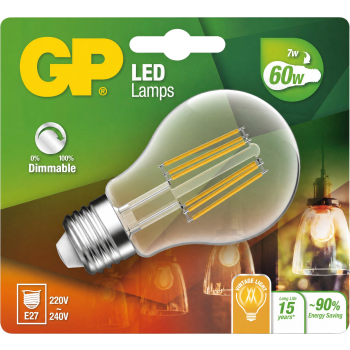 LED Globlampa Filament Dimbar E27 806lm (60W) GP.