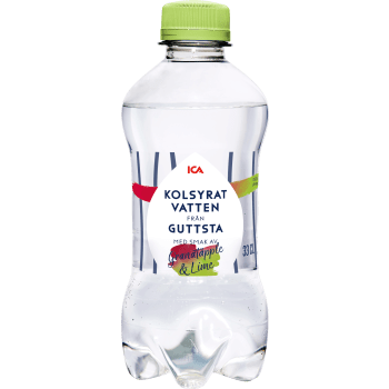 Kolsyrat vatten Granatäpple/Lime 33cl ICA.