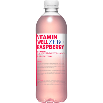 Vitamindryck Zero Raspberry 50cl Vitamin Well.