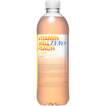 Vitamindryck Zero Peach 50cl Vitamin Well.