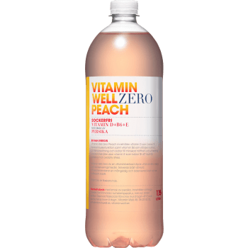 Vitamindryck Zero Peach 50cl Vitamin Well.