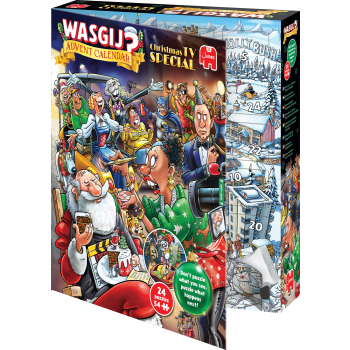 Adventskalender Jumbo Wasgij Christmas TV Special, Pussel 24x54 bitar.