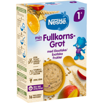 Min Fullkornsgröt med Exotiska frukter 1år 410g Nestlé.