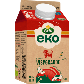 Vispgrädde 40% Ekologisk 5dl KRAV Arla Ko®.
