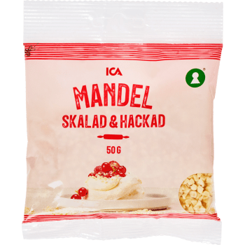 Mandel skalad & hackad 50g ICA.