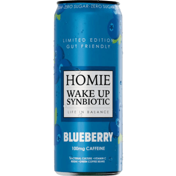 Energidryck Wake Up Synbiotic Med Smak Av Blueberry 330ml Homie.