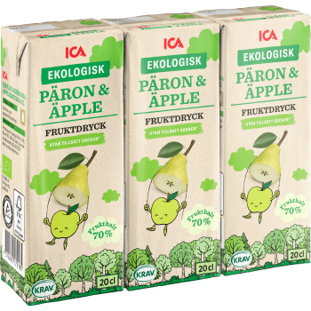 Fruktdryck Päron & äpple 20cl ICA I love eco.