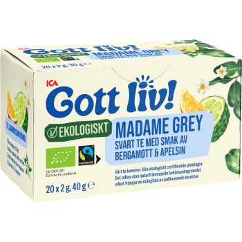 Svart Te Madame Grey Ekologisk 20-p ICA Gott Liv.