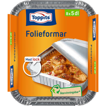 Folieformar med lock 5dl 8-p Toppits.