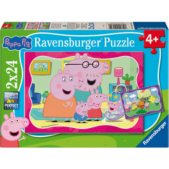 Pussel 2x24 och 3x39 bitar Ravensburger.