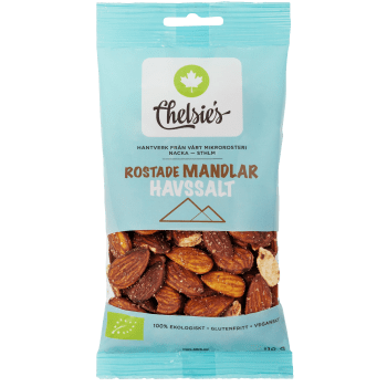 Mandlar Rostade Havssalt Ekologisk 110g Chelsie's.