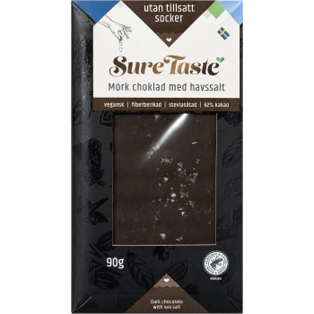 Mörk Choklad Med Havssalt 90g Sure Taste.