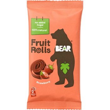 Fruktrullar Jordgubbe 2-p 20g Bear.