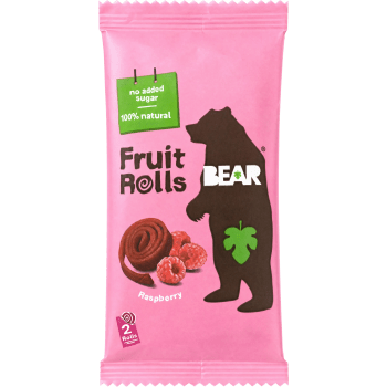 Fruktrullar Hallon 2-p 20g Bear.