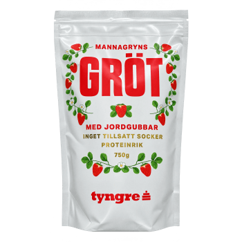 Mannagrynsgröt Med Jordgubbar 750g Tyngre.