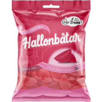 Hallonbåtar 125g Aroma.