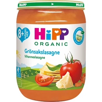 Grönsakslasagne Från 8m Eko 190g Hipp.