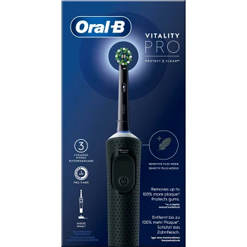 Eltandborste Vit Pro Svart Oral-B.