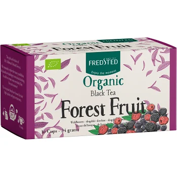 Te svart Forest Fruit Ekologisk 16-p Fredsted.