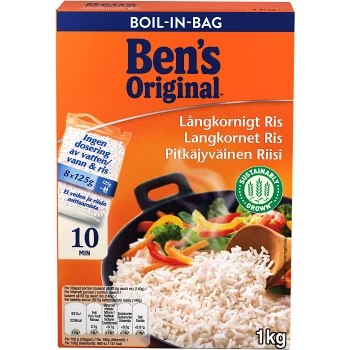 Ris Långkornigt Boil in bag 1kg Ben´s Original.