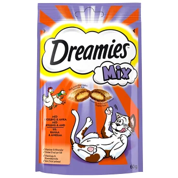 Kattgodis Kyckling Anka 60g Dreamies.
