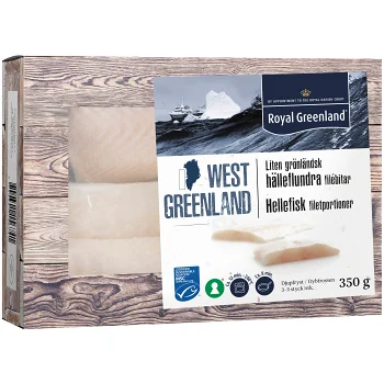 Hälleflundra Fryst 350g Royal Greenland.