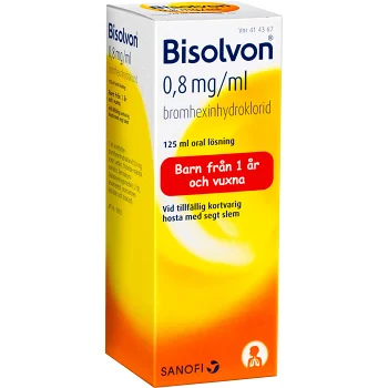 Bisolvon Barn från 12 månader Oral lösning 0,8mg/ml 125ml.