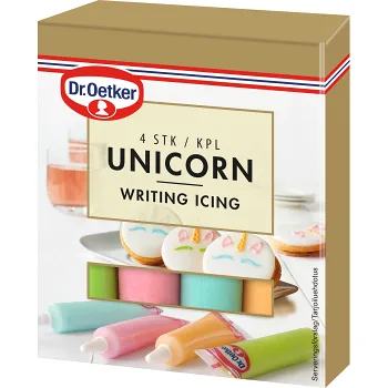 Kristyr Unicorn Writing Icing 76g Dr. Oetker.