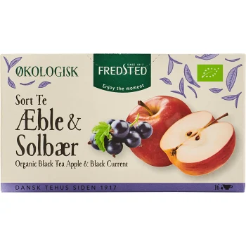 Svart te Svarta vinbär &amp; Äpple Ekologisk 16-p Fredsted.