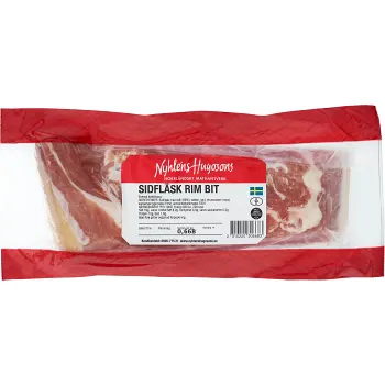 Sidfläsk i bit Rimmat ca 800g Nyhléns Hugosons.