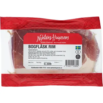 Bogfläsk Rim ca 400g Nyhléns Hugosons.