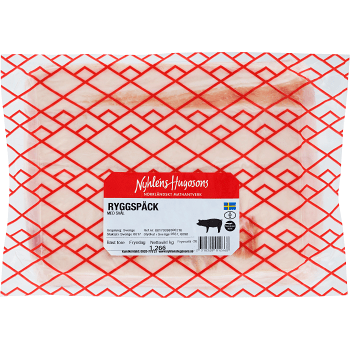 Ryggspäck Fryst ca 800g Nyhléns Hugosons.