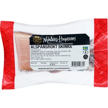 Alspånsrökt Skinka ca 400g Nyhléns Hugosons.