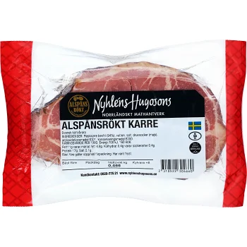 Alspånsrökt Fläskkarré Benfri ca 400g Nyhléns Hugosons.
