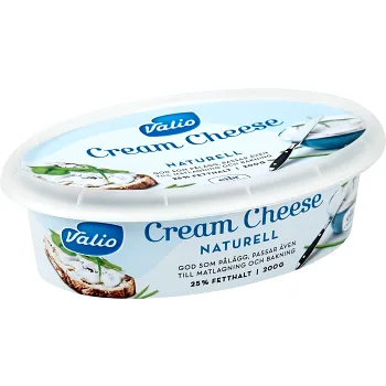 Cream cheese Naturell Laktosfri 200g Valio Eila.