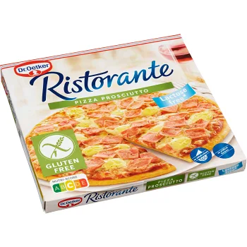 Pizza Ristorante prosciutto Glutenfri Fryst 345g Dr. Oetker.