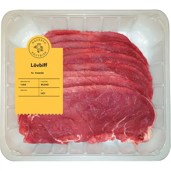 Lövbiff Färsk av innanlår ca 1kg Hacksta Köttdisk.