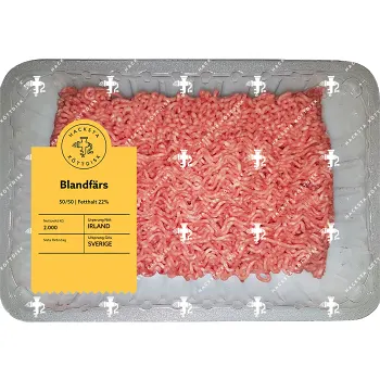 Blandfärs Färsk 50/50 22% ca 2kg Hacksta Köttdisk.