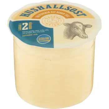 Hushållsost 26% ca 2000g Gäsene Mejeri.