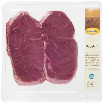 Ryggbiff Färsk skivad ca 350g Smålandskött.