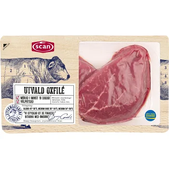 Oxfilé Färsk Utvald ca 270g Scan.