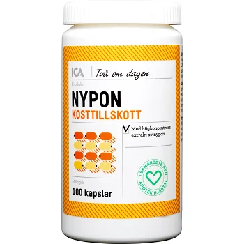 Nypon Kosttillskott 100st ICA Hjärtat.