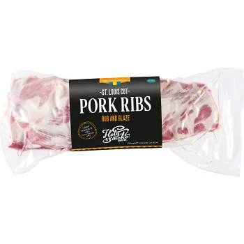 Ribs St Louis Holy Smoke ca 2,3kg ICA Selection.