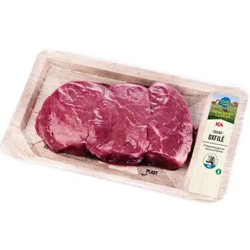 Oxfilé Färsk skivad ca 300g ICA.