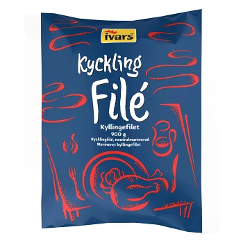 Kycklingfilé Fryst 900g Ivars.