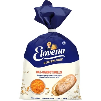 Oat &amp; carrot rolls Glutenfri Fryst 400g Elovena.