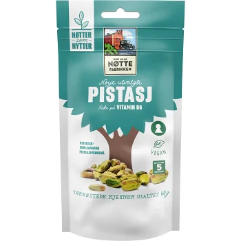 Pistaschkärnor Utan salt 60g Den Lille Nöttefabrikken.